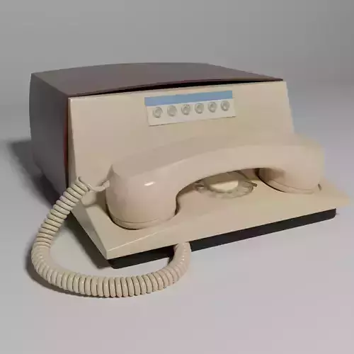Retro Office Phone with Curly Cord