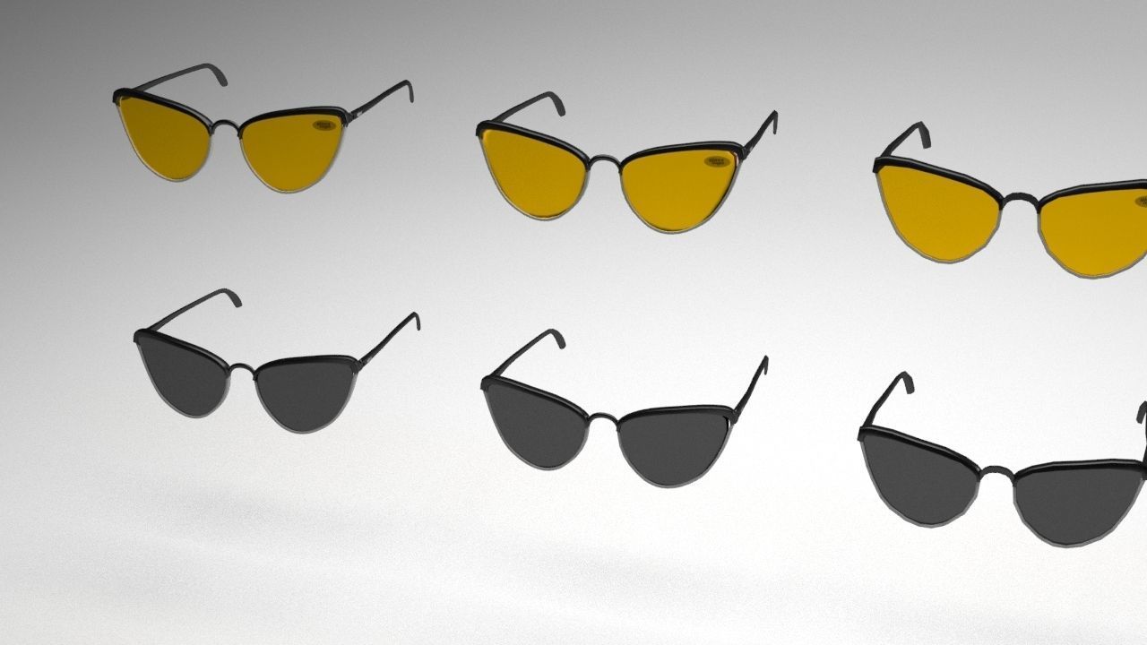 Eye glasses 3D model 4 set 3D model 3D model_16