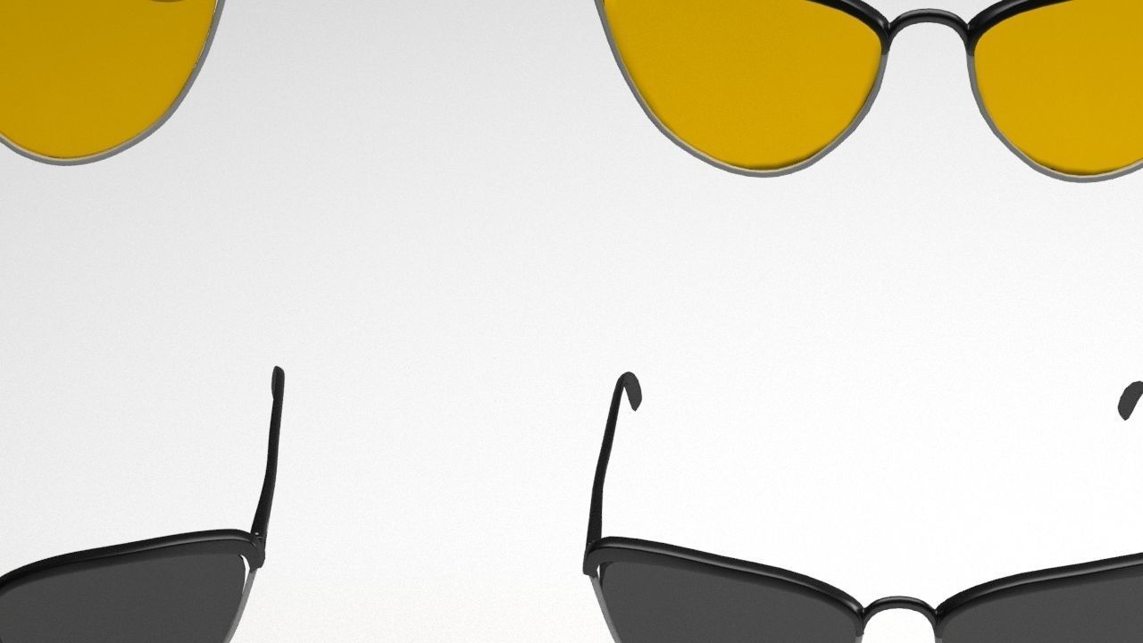 Eye glasses 3D model 4 set 3D model 3D model_20