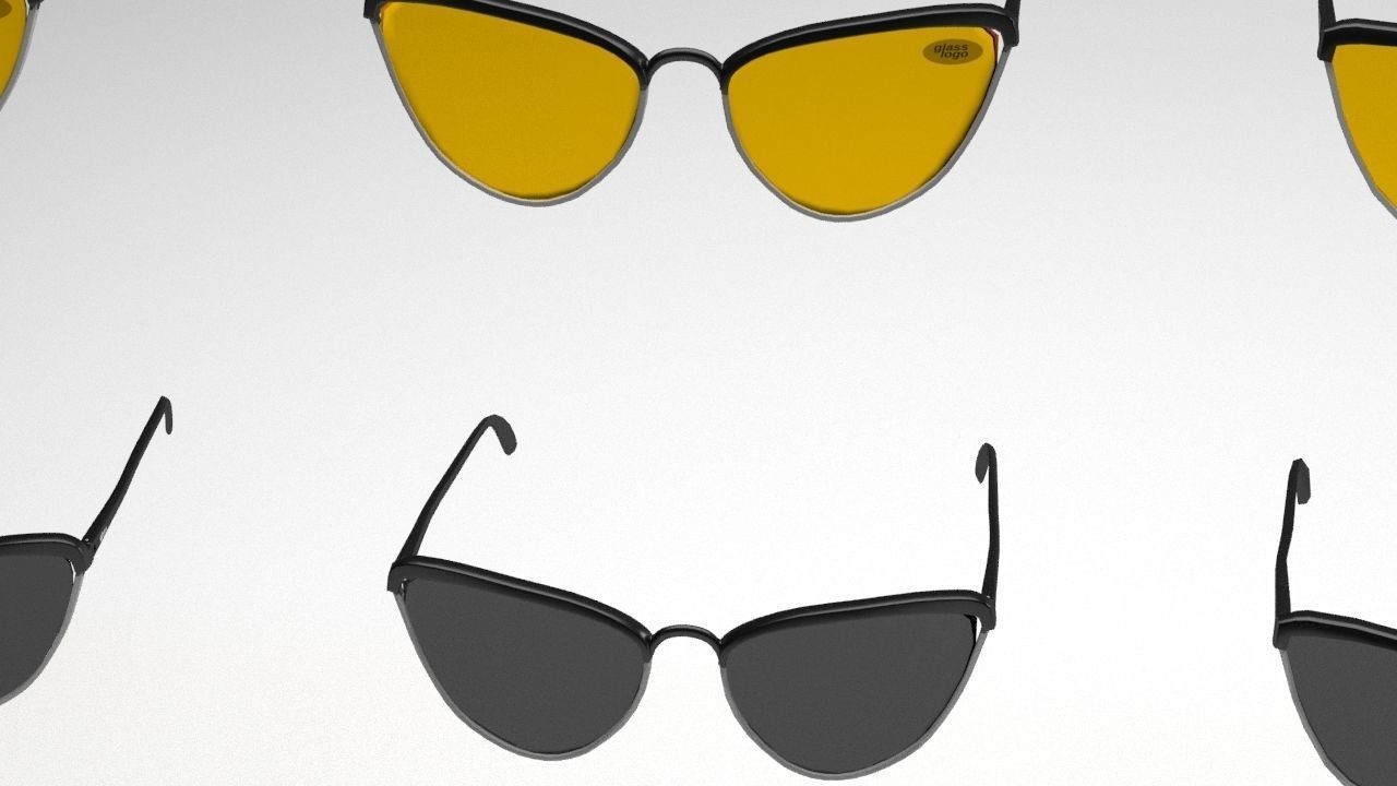 Eye glasses 3D model 4 set 3D model 3D model_19