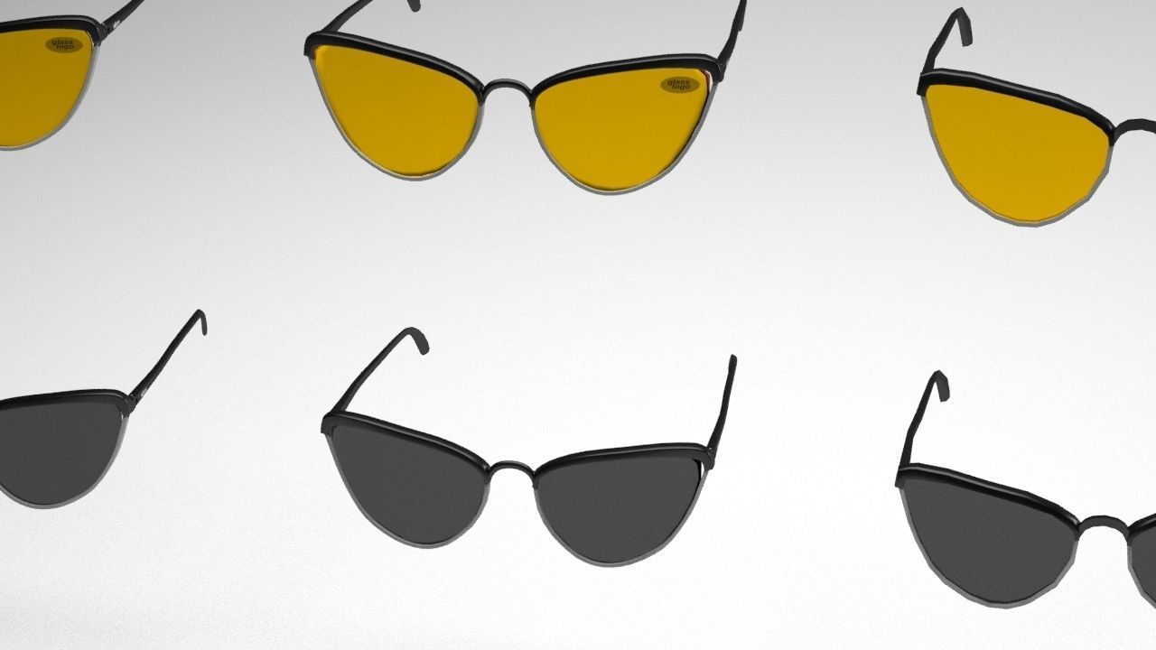 Eye glasses 3D model 4 set 3D model 3D model_18