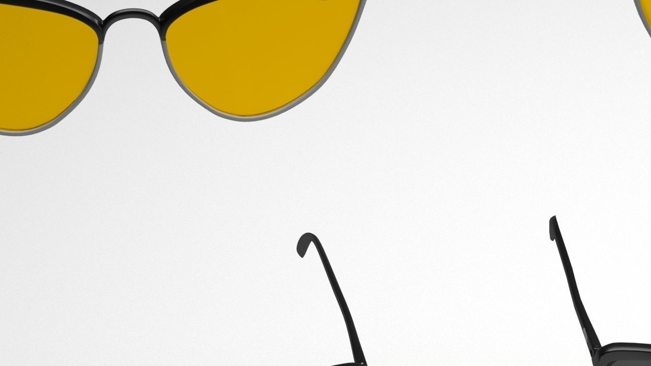 Eye glasses 3D model 4 set 3D model 3D model_21