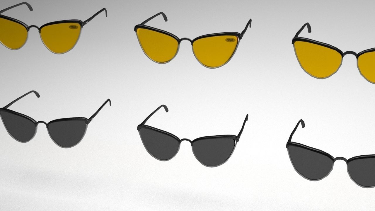 Eye glasses 3D model 4 set 3D model 3D model_17