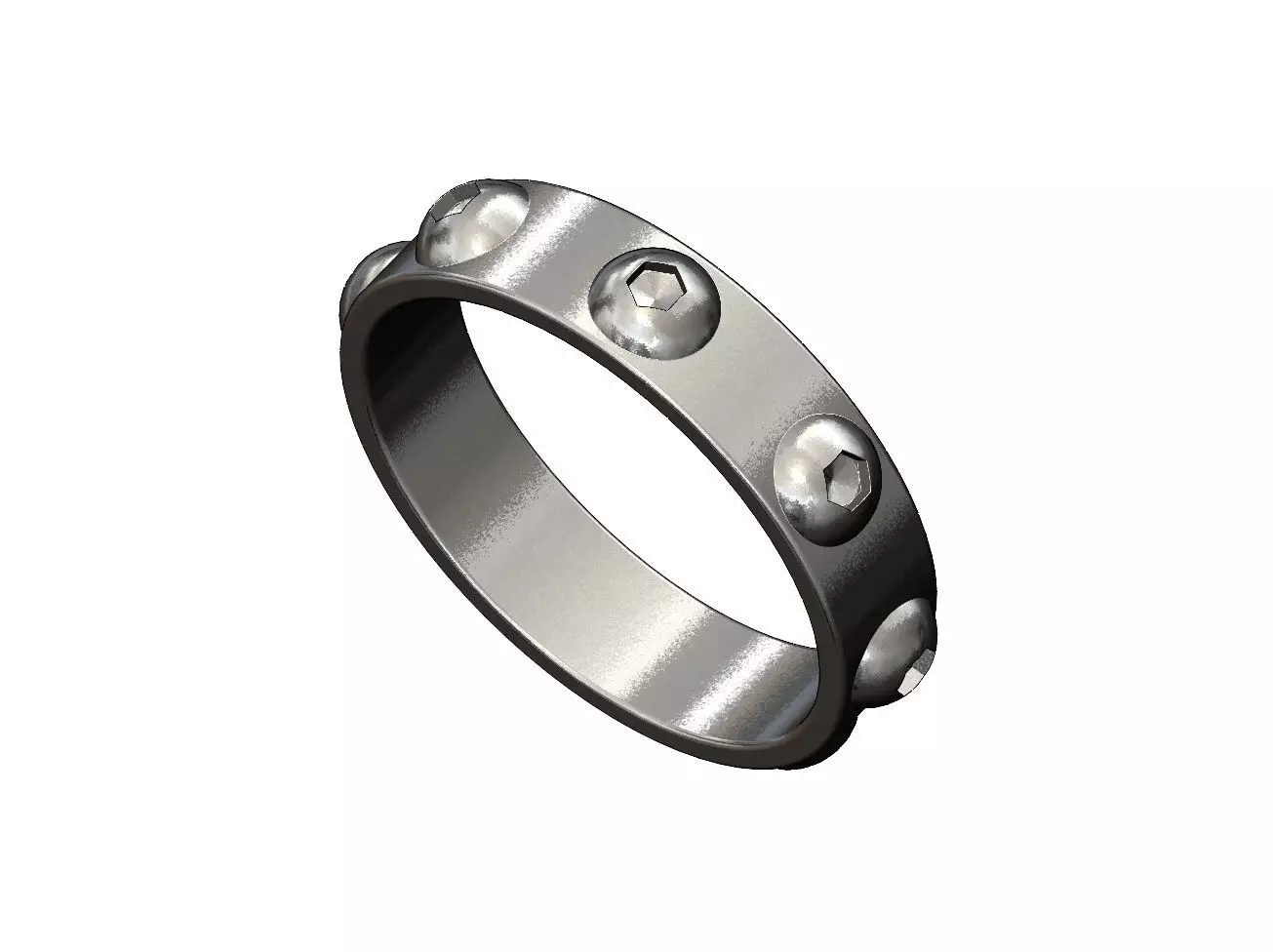 Allen screw head pattern fasion band US sizes 6to9 3D print model