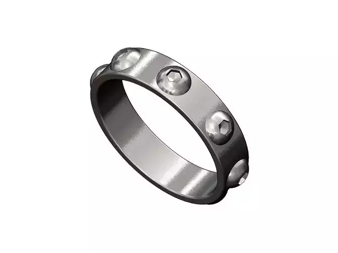 Allen screw head pattern fasion band US sizes 6to9