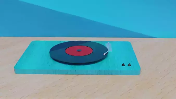 Low Poly Vinyl Player