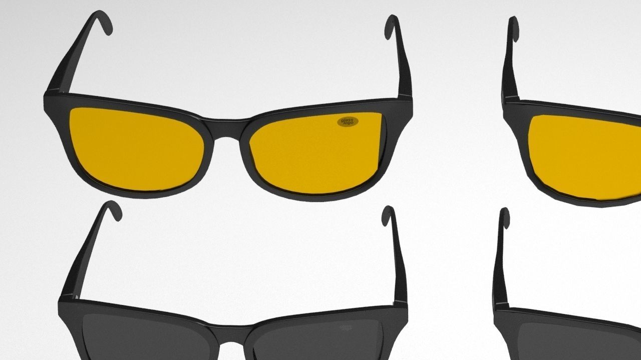 Eye glasses 3D model 5 set 3D model 3D model_6