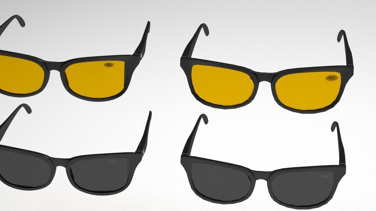 Eye glasses 3D model 5 set 3D model 3D model_19