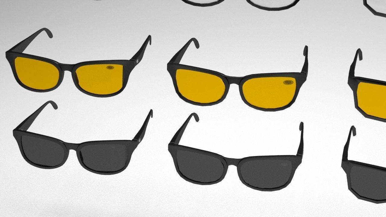 Eye glasses 3D model 5 set 3D model 3D model_16