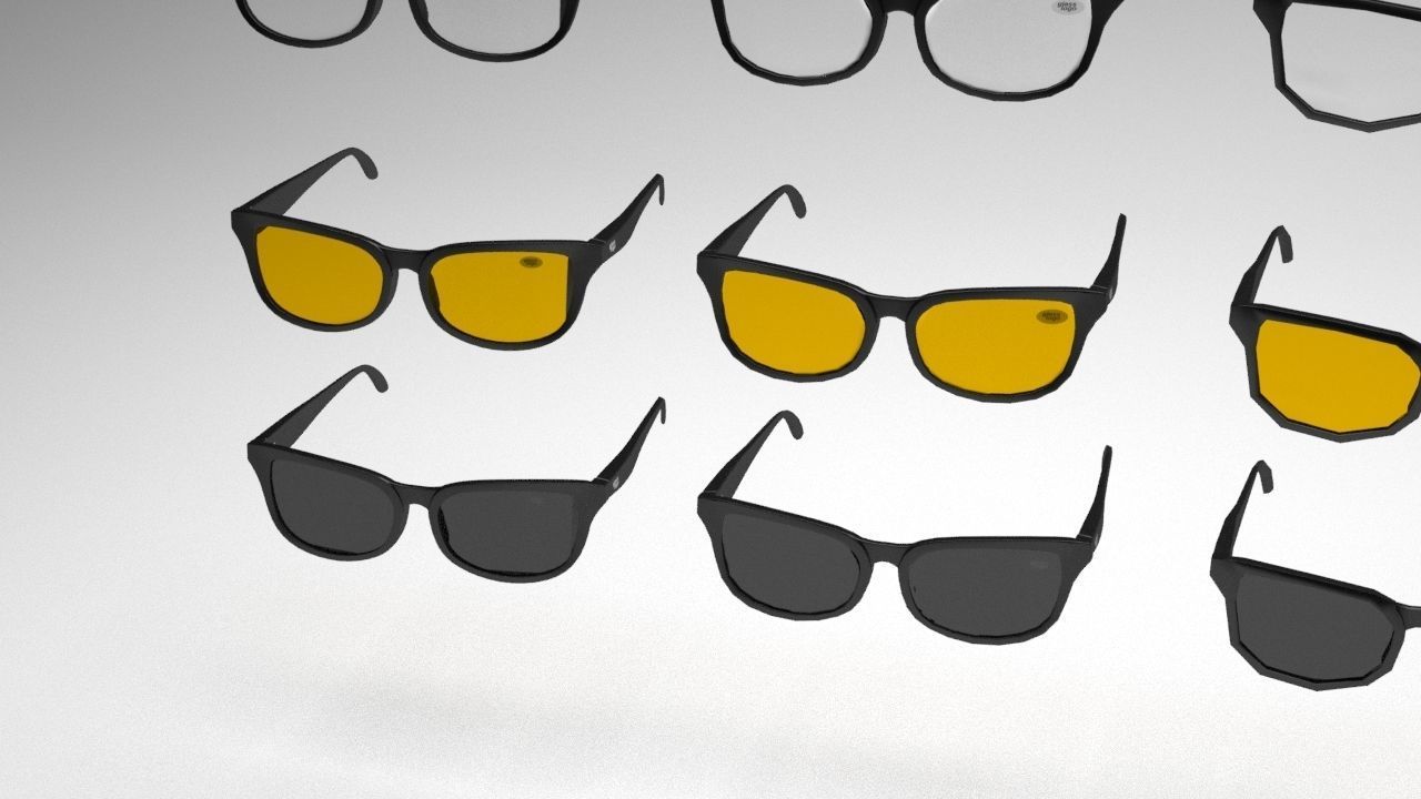 Eye glasses 3D model 5 set 3D model 3D model_7