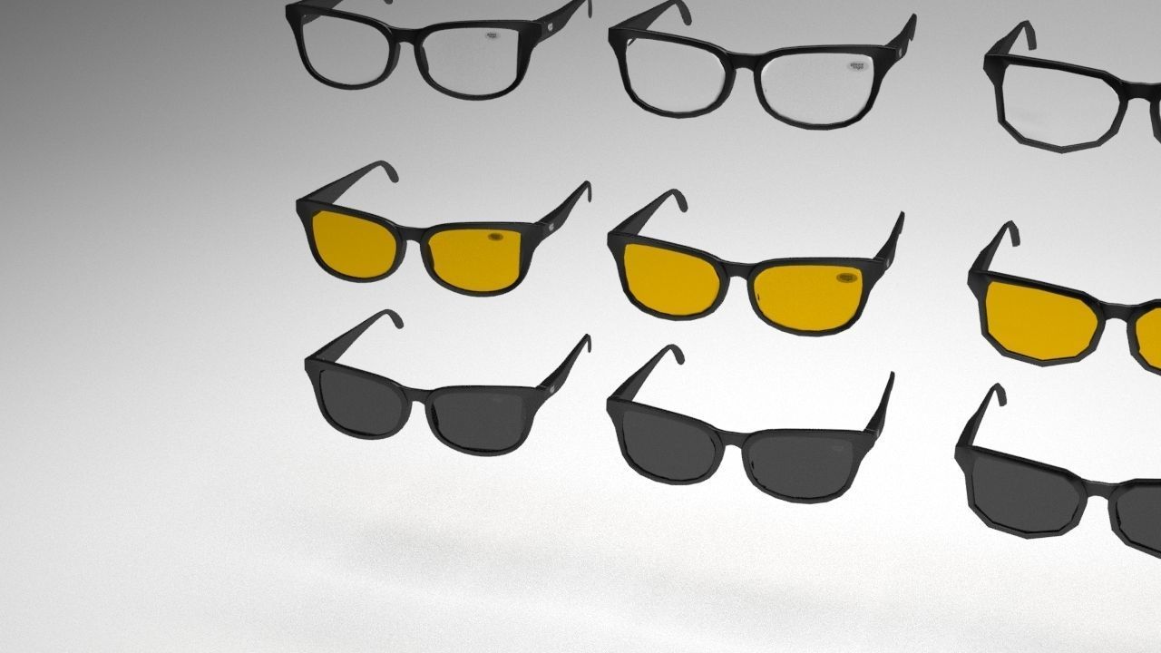 Eye glasses 3D model 5 set 3D model 3D model_5