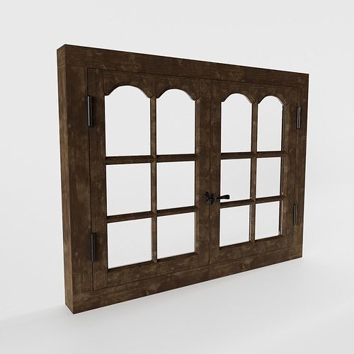 Antique Victorian Window Low-poly 3D model