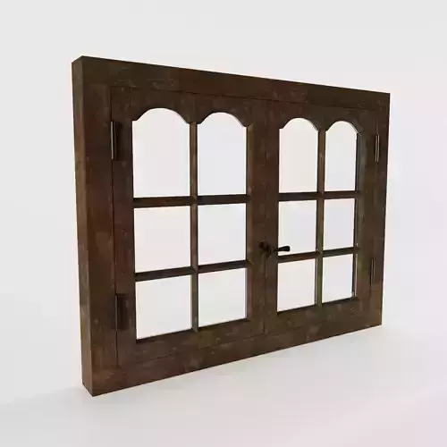 Antique Victorian Window Low-poly 3D model
