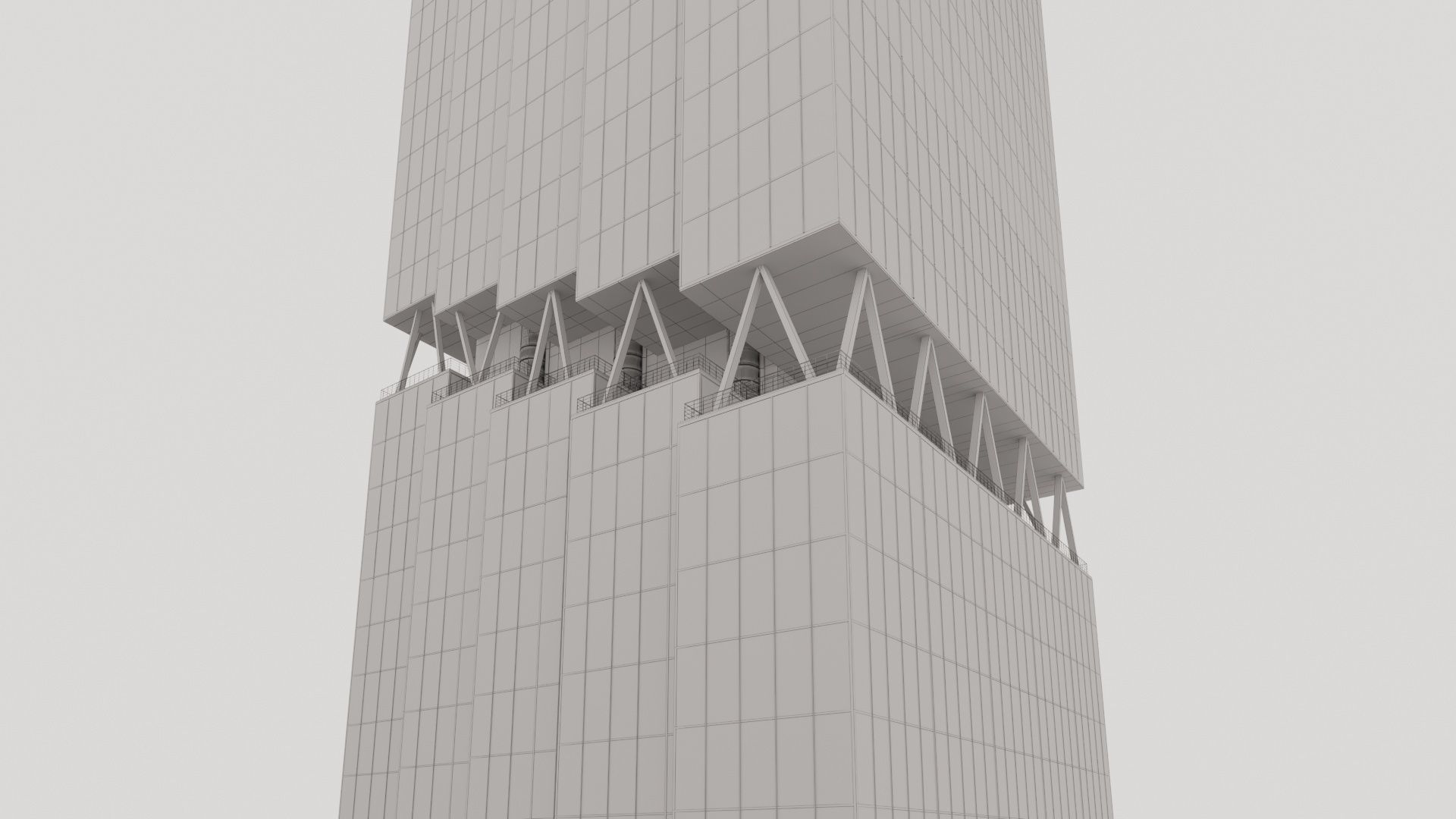 Futuristic building 44 3D model_3