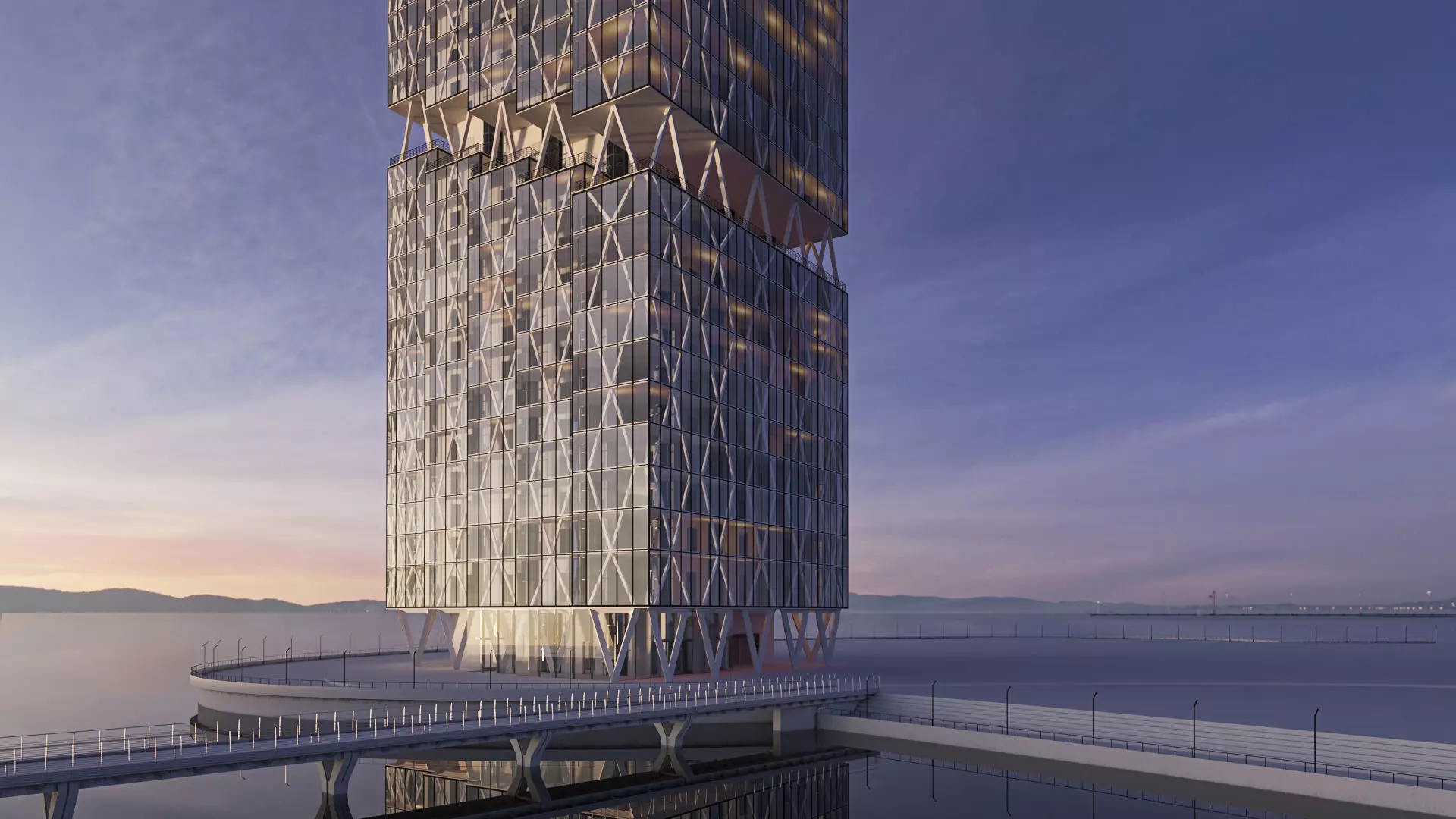 Futuristic building 44 3D model_0