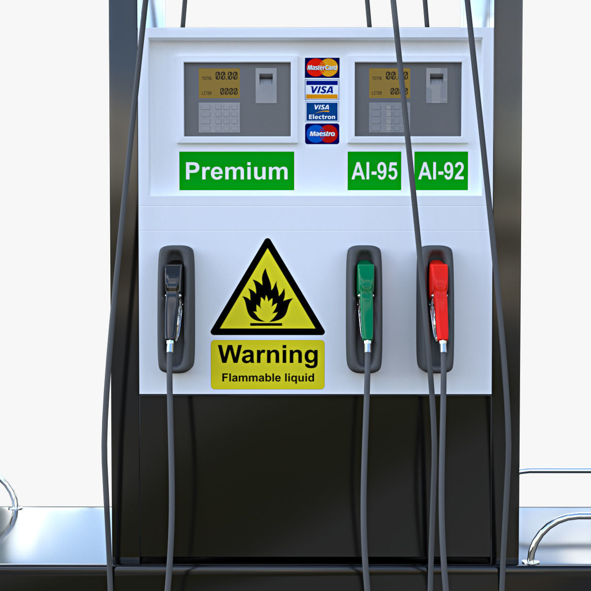 Petrol Pump 3D model_4