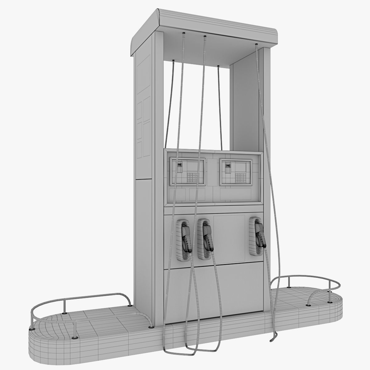 Petrol Pump 3D model_5