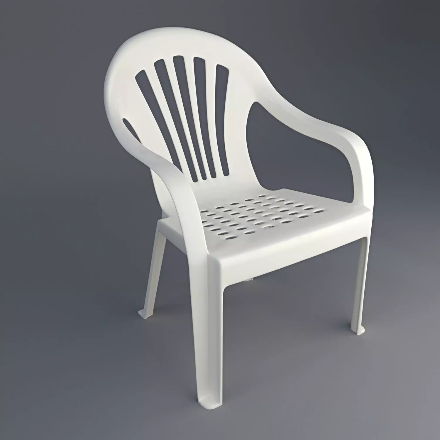 Plastic chair 3D model_0