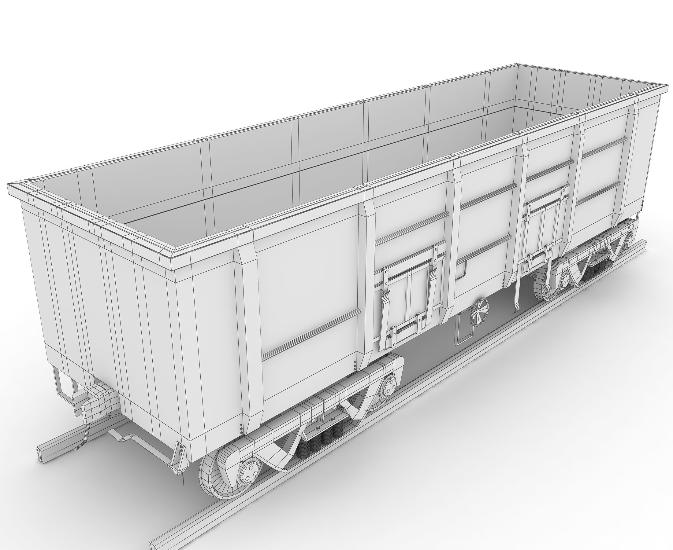 Rail Wagon 3D model_6