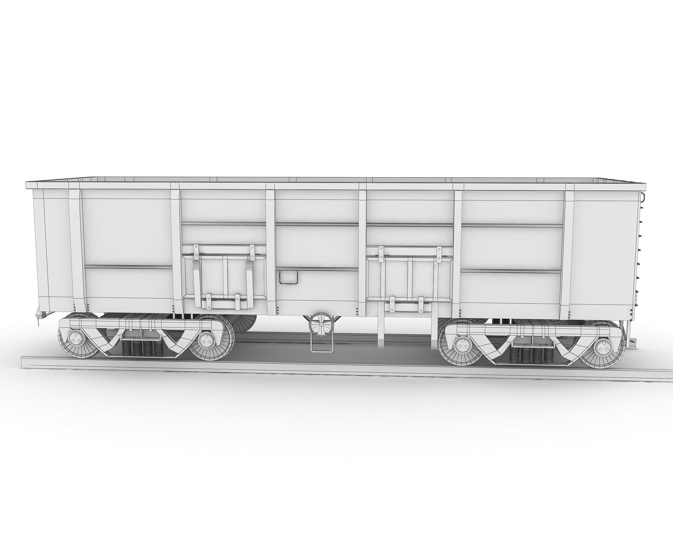 Rail Wagon 3D model_7