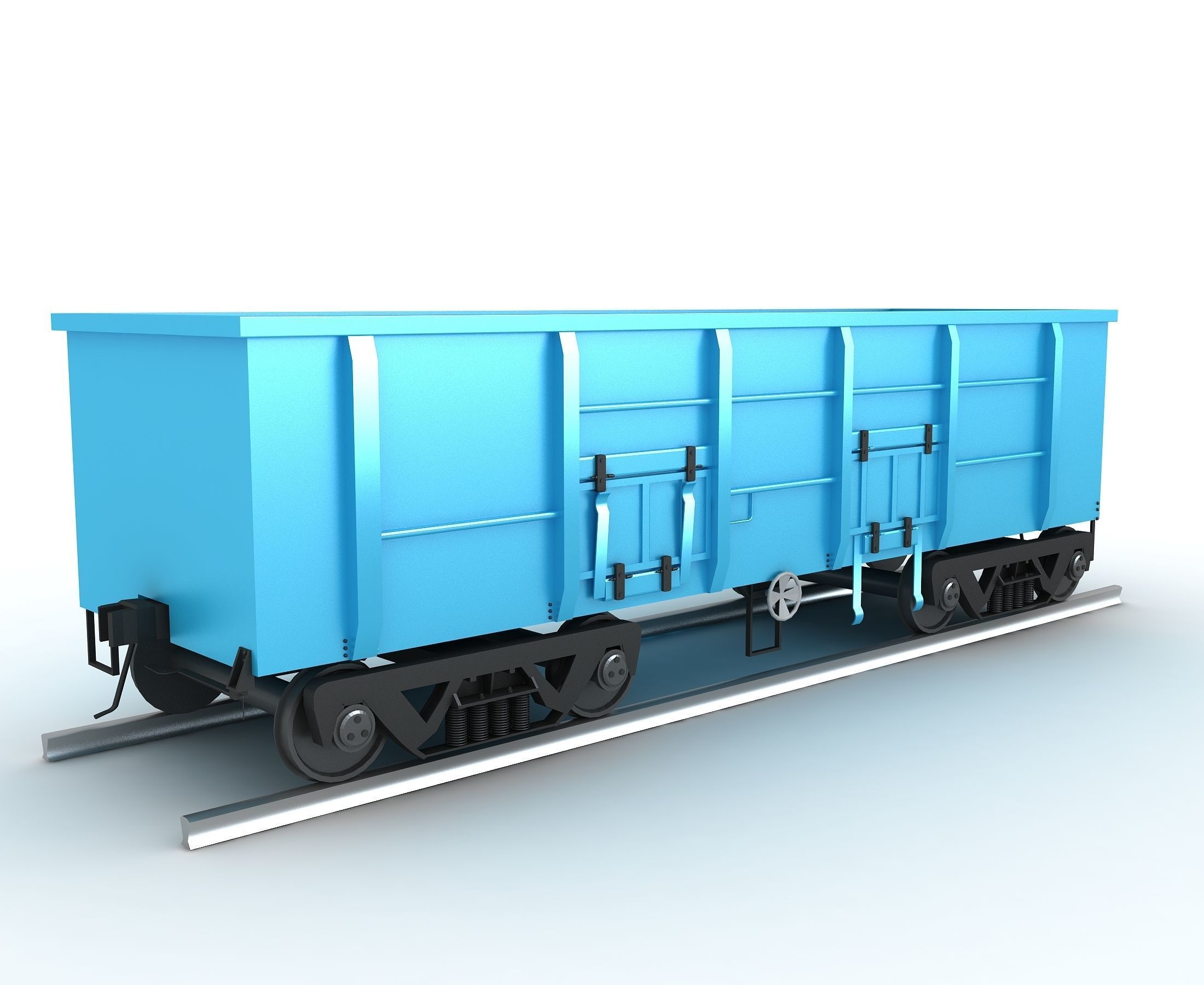Rail Wagon 3D model_2