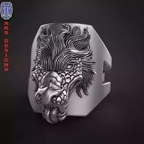  Ring animal Jewelry Dragon Version 1