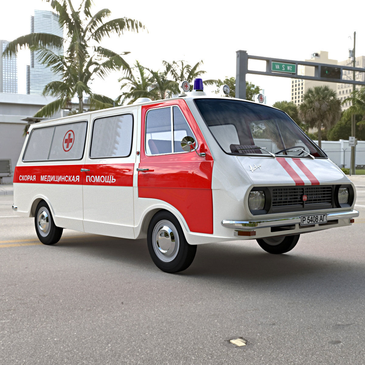Ambulance 3D model_1