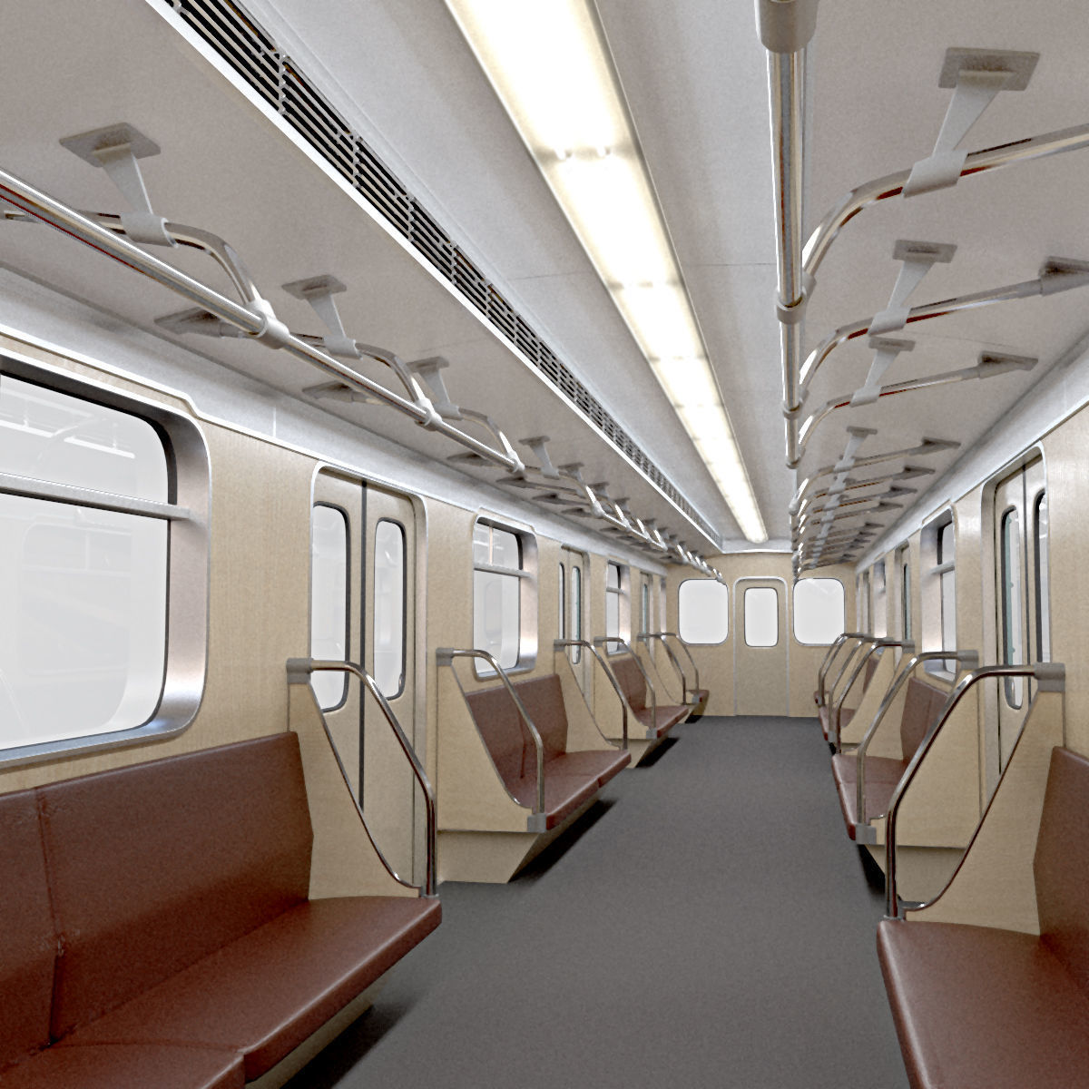 Train metro 3D model_2