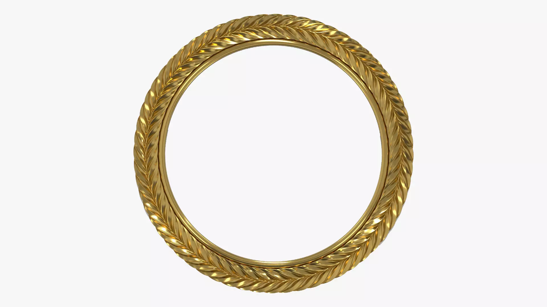 Carved round mirror frame 3D model
