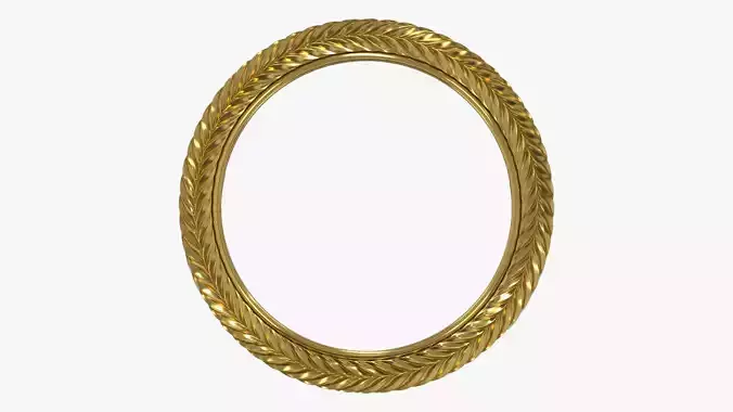 Carved round mirror frame