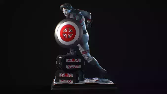 Captain Carter statue 3D print model