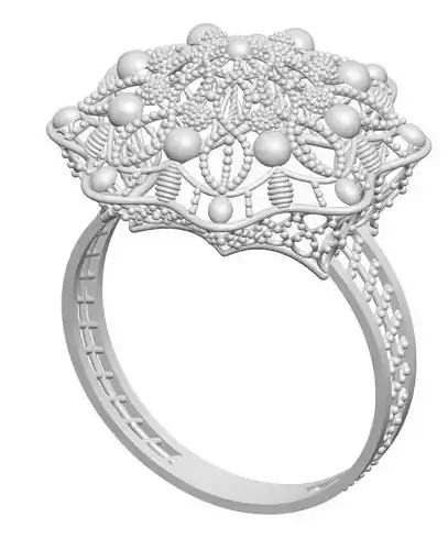 Ring 2 silver with intricate design