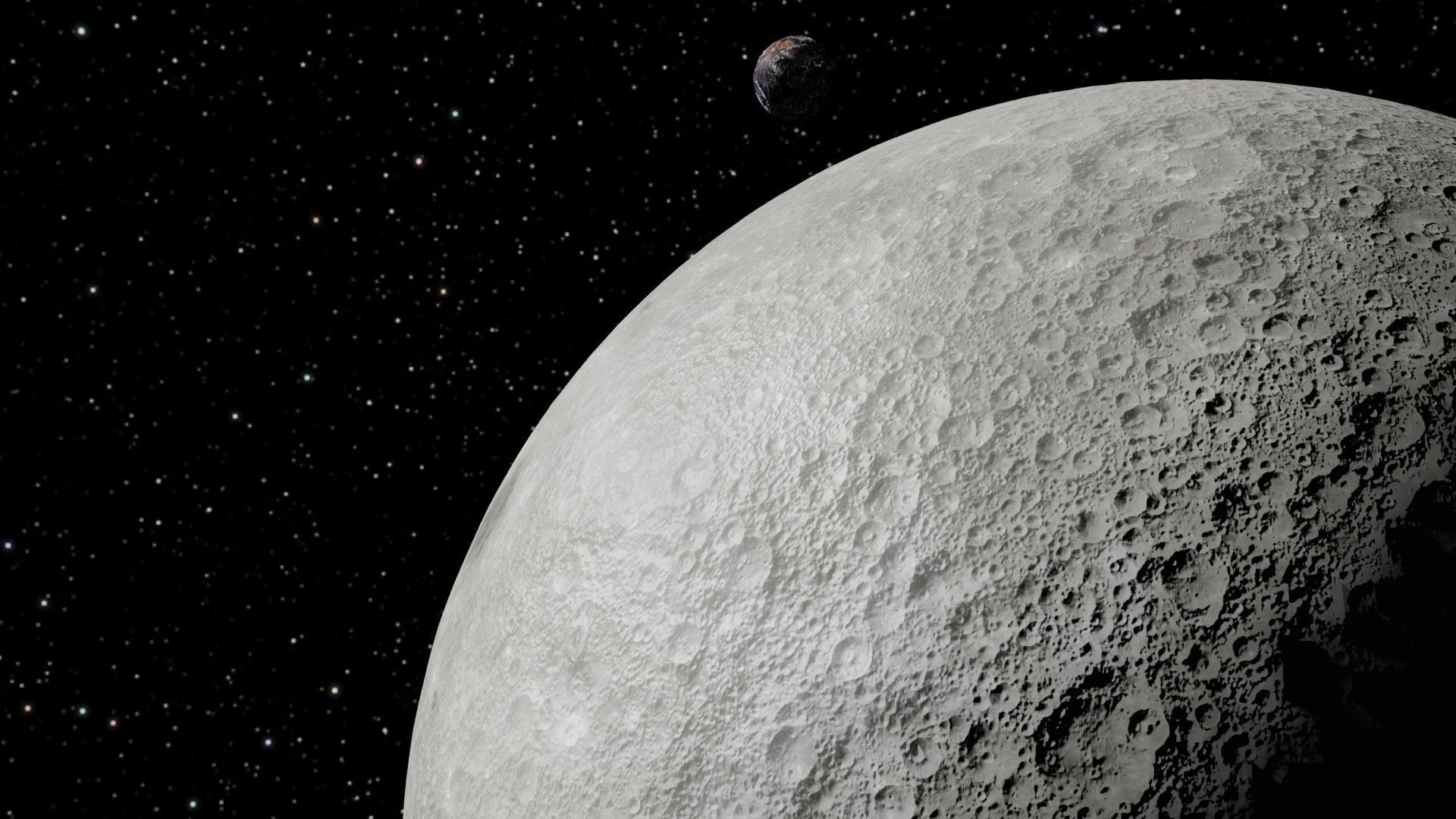 Earth Moon  Free 3D model_2