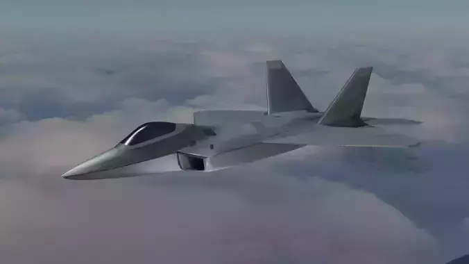 F22 5TH GEN FIGHTER JET 3D model