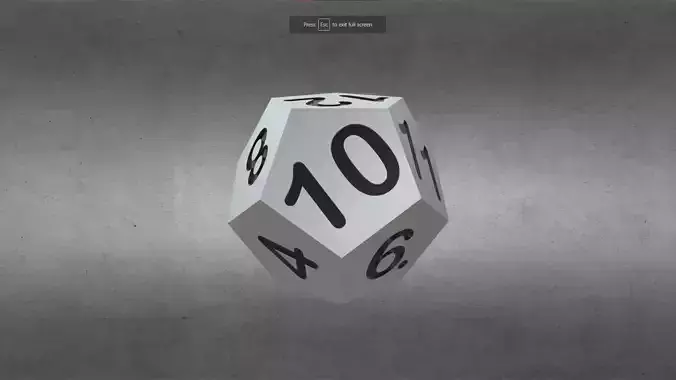 Dungeons and Dragons D12 Die