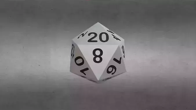 Dungeons and Dragons D20 Die