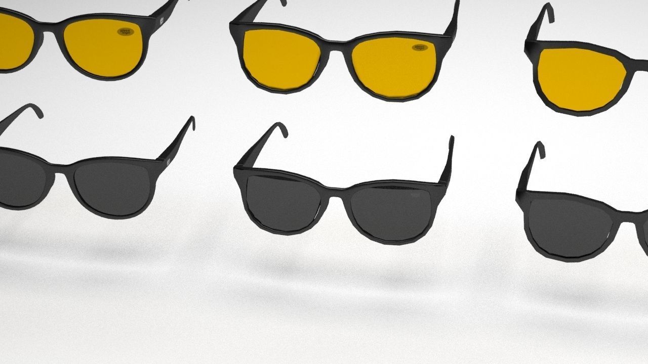 Eye glasses 3D model 7 set 3D model 3D model_17