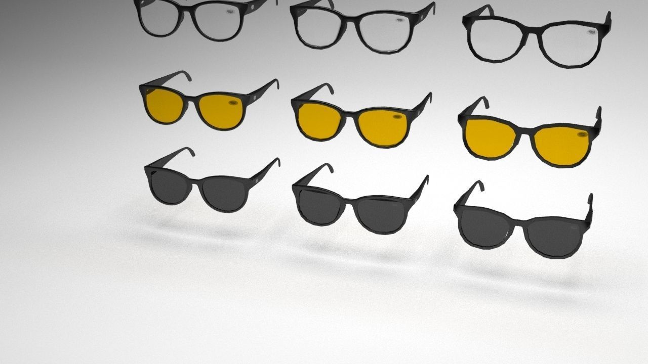 Eye glasses 3D model 7 set 3D model 3D model_13