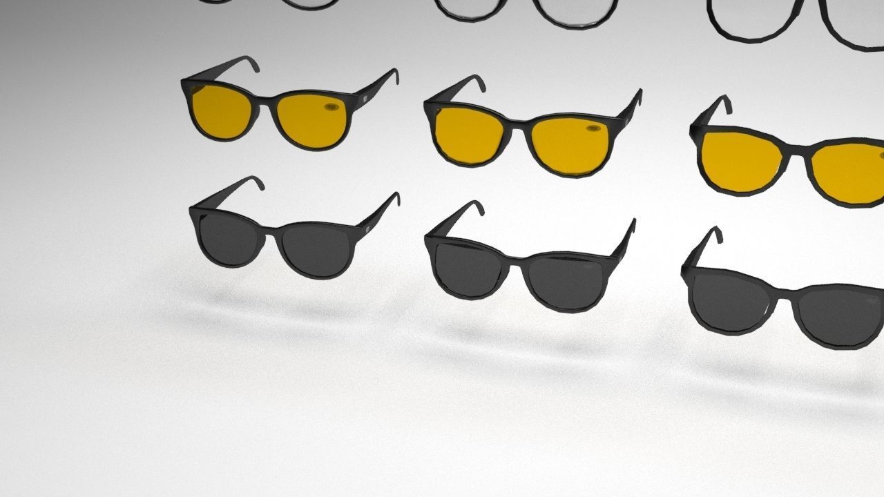 Eye glasses 3D model 7 set 3D model 3D model_15