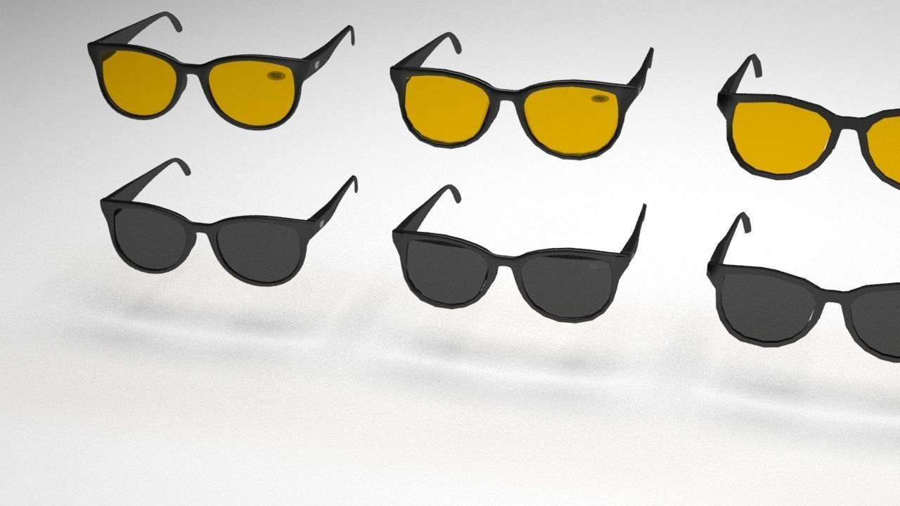 Eye glasses 3D model 7 set 3D model 3D model_16