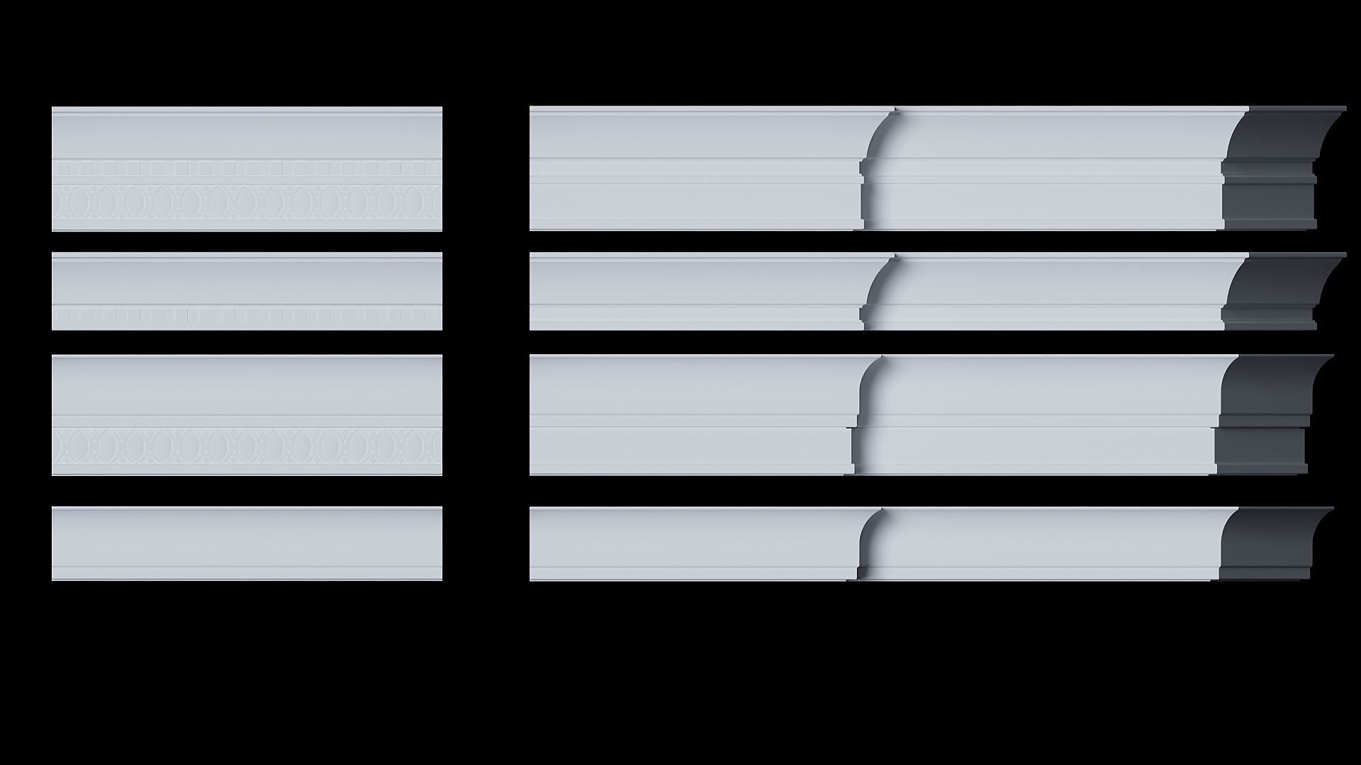 set of cornices 3D model_2