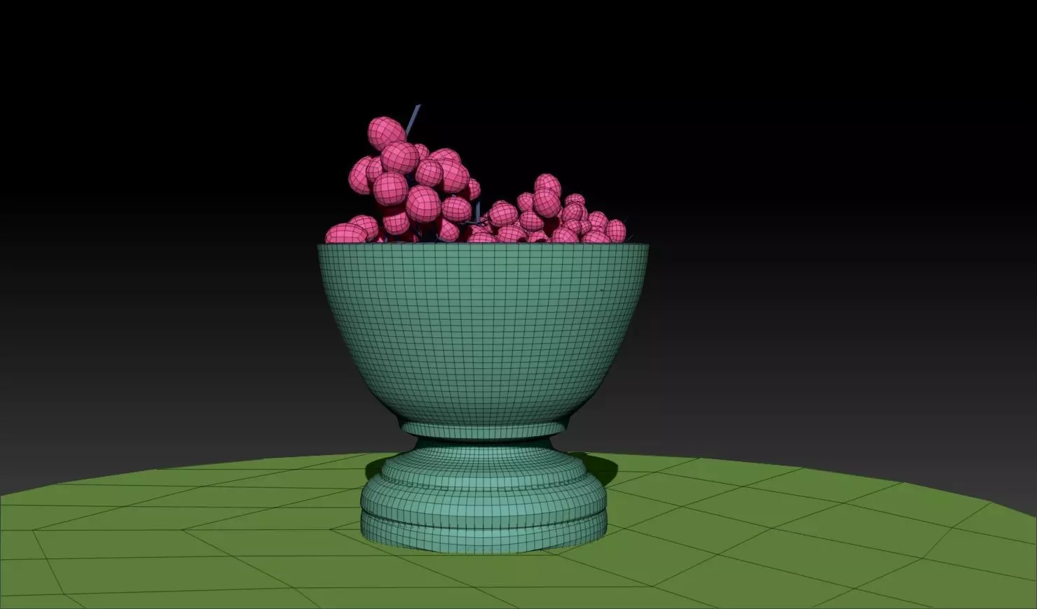 Grapes in Bowl - Updated Version 3D model_2