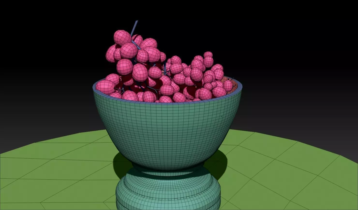 Grapes in Bowl - Updated Version 3D model_4