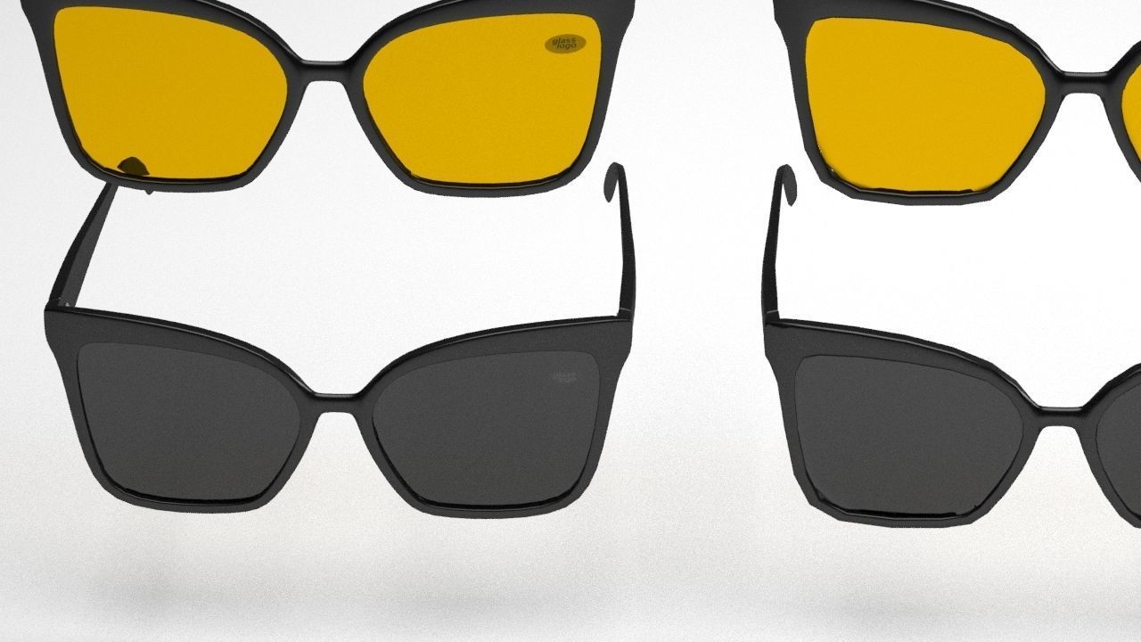 Eye glasses 3D model 8 set 3D model 3D model_19