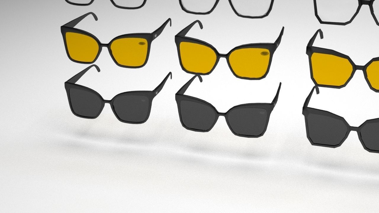 Eye glasses 3D model 8 set 3D model 3D model_16