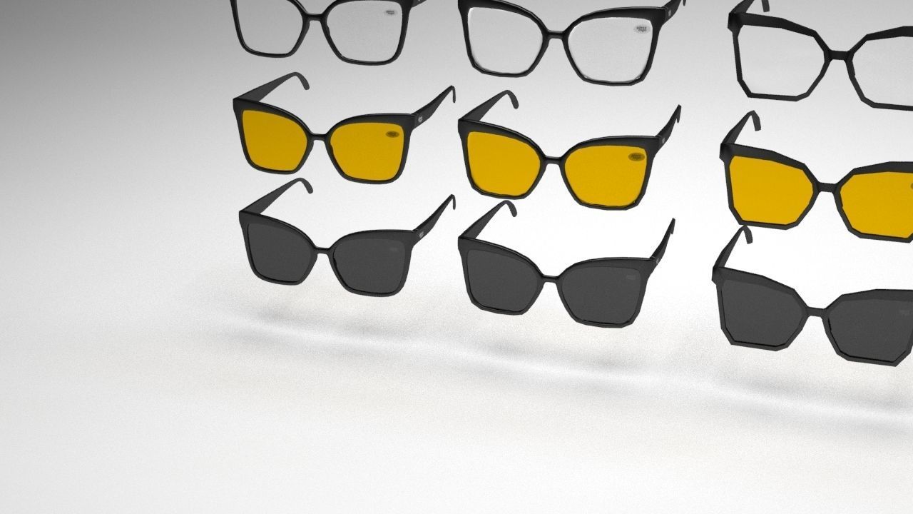 Eye glasses 3D model 8 set 3D model 3D model_15
