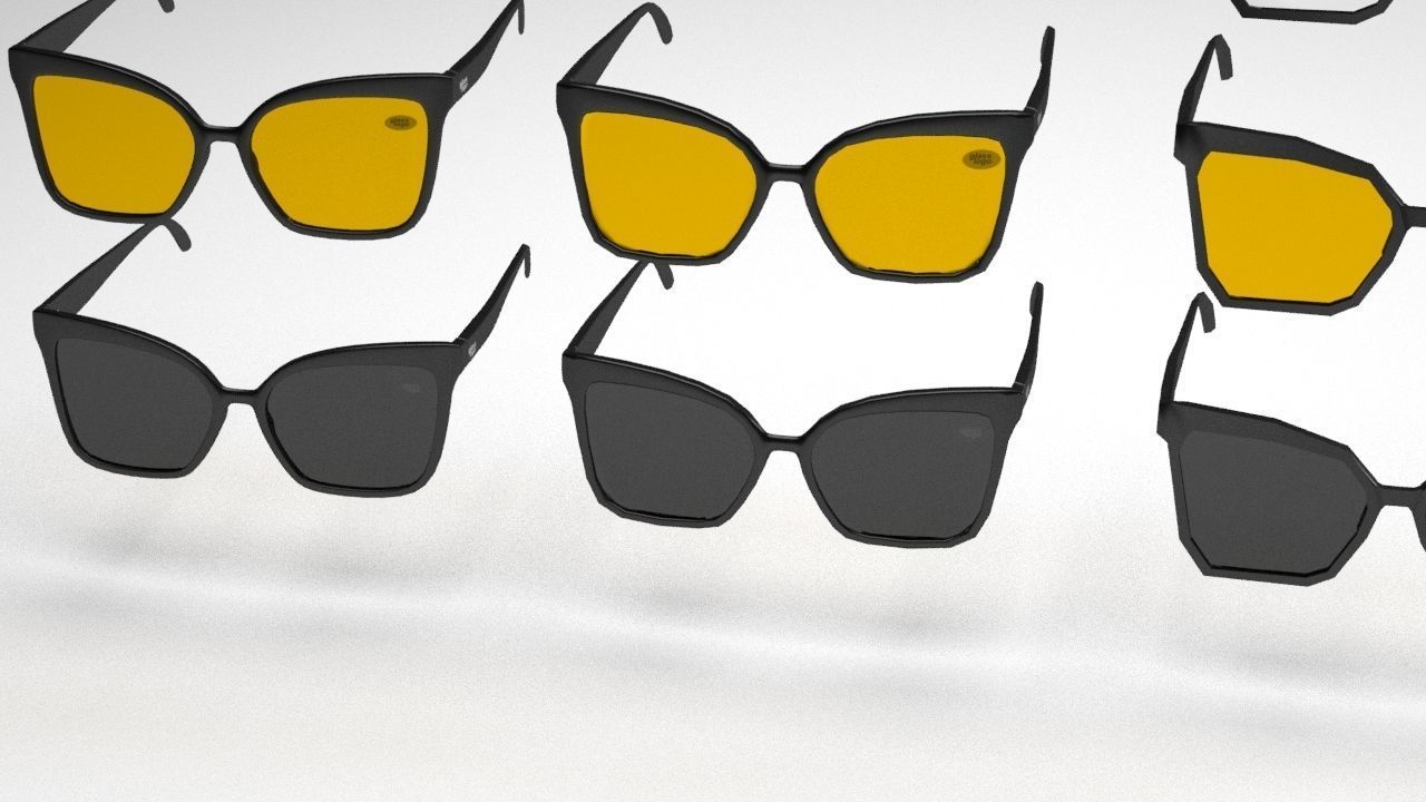 Eye glasses 3D model 8 set 3D model 3D model_17