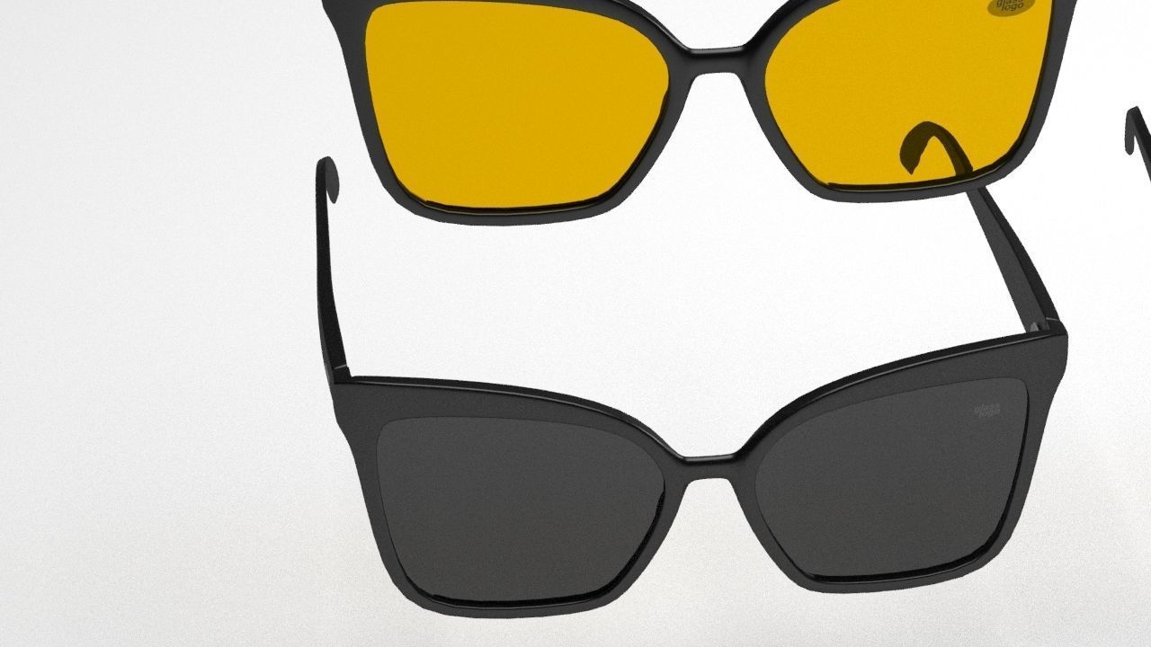 Eye glasses 3D model 8 set 3D model 3D model_20