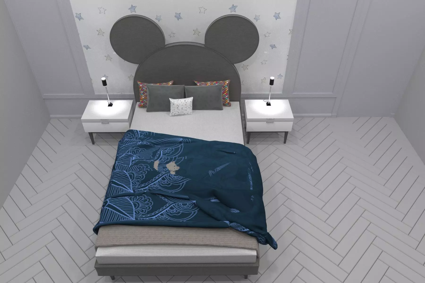 DG-HOME teenage bedrooms Low-poly 3D model