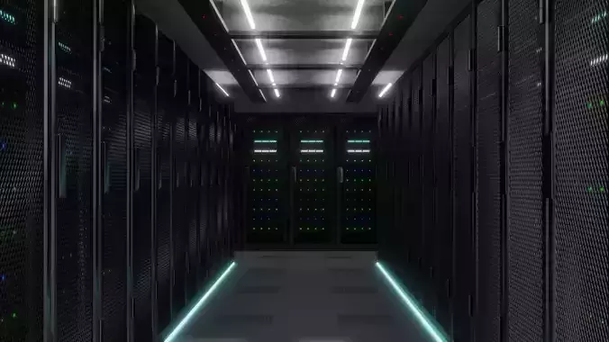Data center server 3D model